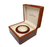 ROUREOX Organizador Almacenamiento Reloj Hombre Caja Madera Cuadrada Bolsa Embalaje Oscuro Set Regalo para Jaeger-LeCoultre