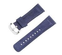 ROUREOX Pulsera de Reloj Piel de Ante Suave Correa Vintage de Reemplazo Hebilla Acero Inoxidable Pulido para Sevenfriday Pioneer Master Series-Azul Oscuro 28mm