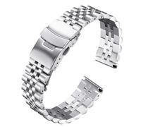 ROUREOX Pulsera Metal Correa de Reloj Acero INOX Intercambiable Doble Cierre Banda Eslabones Brazalete para Rolex Oyster Perpetual Datejust - Plateado 30mm