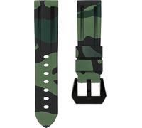 ROUREOX Pulsera Reloj Liberación Rápida Flexible Impermeable para Omega Seamaster Diver/Speedmaster-Camuflaje Verde 22mm
