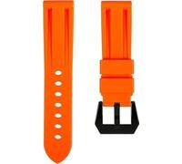 ROUREOX Pulsera Reloj Liberación Rápida Flexible Impermeable para Omega Seamaster Diver/Speedmaster-Naranja 24mm