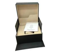 ROUREOX Set Caja Almacenamiento Reloj Único Exterior Texturizado Negro Forro Tostado Estuche Display Bolsa Manual para Bvlgari Diagono