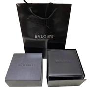 ROUREOX Set Caja Display Reloj Único Acabado Texturizado Negro Interior Tostado Bolsa Regalo Manual Cartón Exterior para Bvlgari