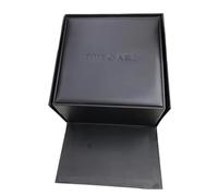 ROUREOX Set Caja Reloj Negra Cuadrada Estuche Organizador Ranura Única Interior Acolchado Bolsa Regalo Coincidente para Bvlgari Serpenti