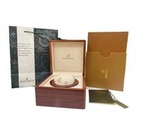 ROUREOX Único Reloj Almacenamiento Estuche Alto Brillo Grano Madera Protección Caja Beige Forro Circular Reloj Soporte Transporte Bolsa para Audemars Piguet Box