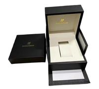 ROUREOX Universal Caja Reloj Única Ranura Negro Texturizado Acabado Crema Cojín Soporte Protección Almacenamiento para Audemars Piguet Transport Box