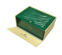 ROUREOX Verde Joyero Caja Almacenaje Relojes Individual Madera Acabado Piel Cojín Organizador para Rolex Submariner