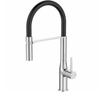 ROUSSEAU 4060565 Grifo Monomando para Fregadero KØBEN Cromado Negro, Multicolor, Bec à douchette