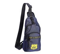 ROUTE 66 - Bandoleras hombre - Bolso bandolera hombre - Bolsos hombre - Mochila bandolera hombre - Bolso pecho hombre - Bolso cruzado hombre - Bolso hombre bandolera (Azul)