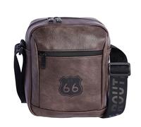 ROUTE 66 - Bolso Hombre - Bandoleras Hombre - Bolso hombre bandolera - Bolso Bandolera hombre - Bandolera de piel - regalo para uso diario, viaje, negocios, Edu