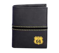 Route 66 - Cartera Hombre Piel (Protección RFID) - Cartera Hombre Slim - Tarjetero Hombre - Tarjetero - Tarjetero Hombre - Tarjetero Hombre - Cartera, azul navy, M