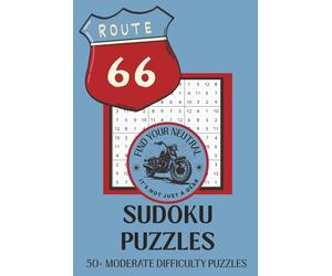 Route 66 Sudoku: Puzzle Book: 50+ Road Trip Themed Puzzles for Adults and Teens | 6 x 9 | Easy to Read, Moderate Difficulty