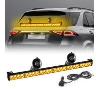 ROUTEKING Barra LED Estroboscópica 27 Pulgadas 24 LED Ámbar 12-24V Luz De Emergencia Para Parabrisas Interior Baliza Para Camión Grúa Asistencia Y Obra