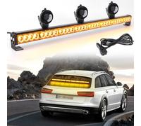 ROUTEKING Barra luminosa estroboscópica de 32 LED, lámpara de emergencia de alta intensidad para caza de nieve, intermitente de advertencia automotriz (ámbar)