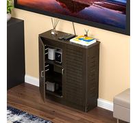 Router Armario, Caja de Almacenamiento WiFi, Estante de Enrutador Sin Perforación, Protector de Regleta de Enchufes, para Sala de Estar de TV de Decoración del Hogar(Brown,60*30*80cm/23*11*31in)