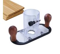 Router Base, Transparent Trimmer Tool Attachment, Precision Grooving Routers Bit Base for Woodworking, Ideal for Craft Enthusiasts, Carving, Stamping, and Lettering Projects