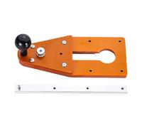 Router Circle Cutting Jig - acero, 21.5x8.9cm, herramienta ajustable con mango ergonómico de bola | Incluye tubo de guía corta, para carpinteros taller interior al aire libre