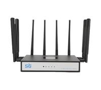 Router CPE WiFi 6 5G Doble Banda, Router Celular 5G NR SA NSA con Ranura para Tarjeta Nano SIM, Puerto WAN/LAN de 2,5Gbps, SDX62, 4x4 MU MIMO, 100 Dispositivos Simultáneos (Black)