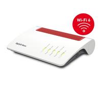 AVM Fritz!Box 7590 AX (Wi-Fi 6 enrutador con 2400 Mbps (5 GHz) y 1200 Mbps (2,4 GHz), hasta 300 Mbps con supervectoring VDSL, Malla Wi-Fi, Base DECT, en alemán Versión)