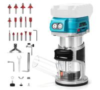 Router Inalámbrico para Makita 18V (sin Batería) | 900W, Recortadora sin Escobillas, 6 Velocidades, Guía Recta, Rueda Guía, 15 Fresas, 2 Pinzas
