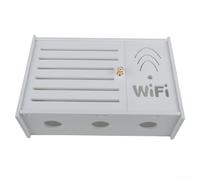 Router inalámbrico Rack, Sala de estar montado en la pared Caja de almacenamiento WiFi, Contenedor de gestión de cables ocultador, Caja de almacenamiento decorativa creativa, para escritorio