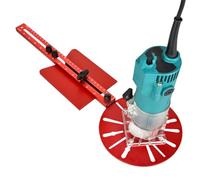 Router Jig, Aluminum Alloy Router Guide, Multifunctional Adjustable Cutter and Trim Template for Cabinet Doors, Precision Woodworking Tool, 20.98x6.81x1.34 Inches