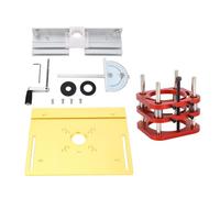 Router Lifting Base Kit, Metal Woodworking Router Lift System with Flip Board, 51mm Stroke, Aluminum Alloy & Stainless Steel, for Trimming, Slotting, Chamfering Machines