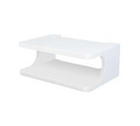 Router Rack Caja WiFi Caja de Almacenamiento para Enrutador WiFi 2 Pared Estantes Flotantes Estanteria TV Baldas Montado en la Pared WiFi Estantes Flotantes de Gestión de Cables (Blanco)