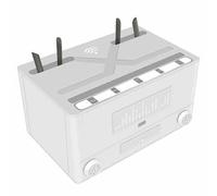 Router Rack Caja WiFi Material ABS Diseño de Orificio de Salida de Gran Diámetro Gran Capacidad Multifunción Caja Ocultar Router WiFi para Oficina Hogar(White)