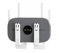 Router - Soporte de pared para router, autoadhesivo, universal, sin agujeros, caja WiFi, soporte de pared, con fuerza, ahorra espacio para el hogar, oficina, dormitorio, color blanco