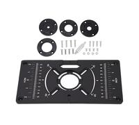 Router Table Insert Plate, Aluminum Alloy Router Plate Black Trimming Machine Flip Board