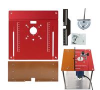 Router Table Insert Plate, Clear Scale Multifunctional Router Insert Dish With Center Hole, Aluminum Alloy Material, Precision Woodworking Tool For Cutting, Trimming, Deburring