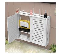 Router WiFi Estante montado en la pared y organizador de cables, soporte de almacenamiento ajustable para el hogar y la oficina, solución eficiente y elegante de gestión de cables