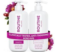 Routine Wellness Juego de champú y acondicionador antiadelgazamiento para el cabello adelgazante, bloqueador de biotina DHT para mujeres y hombres, champú seguro para la pérdida del cabello y un