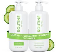 Routine Wellness Juego de champú y acondicionador antiadelgazamiento para el cabello adelgazante, bloqueador de biotina DHT para mujeres y hombres, champú seguro para la pérdida del cabello y un