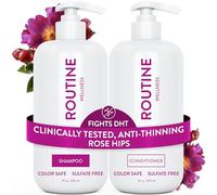 Routine Wellness Juego de champú y acondicionador antiadelgazamiento para el cabello adelgazante, bloqueador de biotina DHT para mujeres y hombres, champú seguro para la pérdida del cabello y un