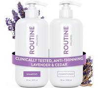 Routine Wellness Juego de champú y acondicionador antiadelgazamiento para el cabello adelgazante, bloqueador de biotina DHT para mujeres y hombres, champú seguro para la pérdida del cabello y un