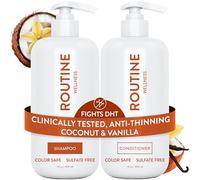 Routine Wellness Juego de champú y acondicionador antiadelgazamiento para el cabello fino - Bloqueador de biotina DHT para mujeres y hombres - Champú seguro para la pérdida del cabello y crecimiento