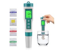 Rouwthio Medidor de sal y pH para piscinas 8 en 1, medidor digital de salinidad y medidor de pH para acuarios y piscinas de agua salada, medidor de salinidad, pH, temperatura, EC, ORP y TDS ect