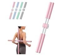 ROUYA Bastones De Yoga, Herramienta De Estiramiento, Corrector De Postura, Bastones De Corrección De Postura, Espalda Abierta, Moldeador Para El Cuerpo Para El Hogar Y Las Mujeres(Pink)