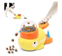 ROUYA Dispensador De Golosinas For Gatos, Comederos Interactivos con Forma De Pato, Juguetes For Entrenar Y Ejercitar El Coeficiente Intelectual De Tu Perro (Amarillo)