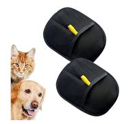 ROUYA Juego De 2 Guantes De Aseo For Mascotas: Guantes De Aseo Estáticos De Doble Cara, Reutilizables Y Lavables For Eliminar El Pelo De Perros Y Gatos del Sofá Cepillo Perro Gato(2pcs)