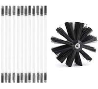 ROUYA Juego De Varillas De Cepillo For Tubos De Estufa, Juego De Limpieza De Conductos De Ventilación, 15 Varillas Flexibles De Limpieza De Chimeneas De 410 Mm Cepillo De Chimenea Kit(12 Rods,410mm)