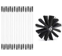 ROUYA Juego De Varillas De Cepillo For Tubos De Estufa, Juego De Limpieza De Conductos De Ventilación, 15 Varillas Flexibles De Limpieza De Chimeneas De 410 Mm Cepillo De Chimenea Kit(15 Rods,410mm)