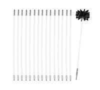 ROUYA Juego De Varillas For Cepillo De Chimenea, Diámetro 100 Mm, Cepillo For Tubos De Estufa, Cepillo For Chimenea, Tubo Seco, Varilla De Limpieza De Chimenea Cepillo De Chimenea Kit(18 Rods,410mm)