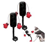 ROUYA Juguetes De Boxeo For Gatos, Saco De Boxeo con Guantes De Boxeo, Interactivo For Gatitos, Divertido Y Divertido Juego De Bromas For Felinos(2pcs)
