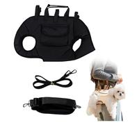 ROUYA Mochila For Perros: Cómoda For La Columna Vertebral, Ideal For Perros Medianos Y Grandes. Diseño Horizontal con Correas Traseras Ajustables(Noir,L(14-18catty))