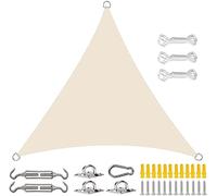 ROUYA Toldo Vela de Sombra Toldo Parasol Triangular De 2 X 2 X 2 M, Impermeable, con Protección UV del 98%, For Jardín, Exterior Y Terraza.(Beige,4x4x4m)