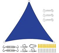ROUYA Toldo Vela de Sombra Toldo Triangular De Vela De Sombra De HDPE, Transpirable, For Exteriores, con Protección UV For Terrazas Y Jardines.(Blue,3x3x3m)