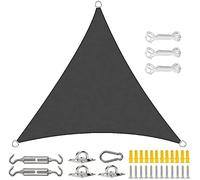 ROUYA Toldo Vela de Sombra Toldo Triangular Impermeable con Protección UV del 95% For Terrazas Y Jardines Al Aire Libre.(Noir,3.6x3.6x3.6m)